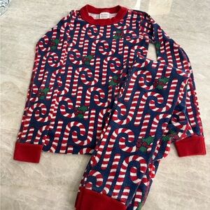 Hanna Andersson Red and Blue Candy Cane Kids Pajamas